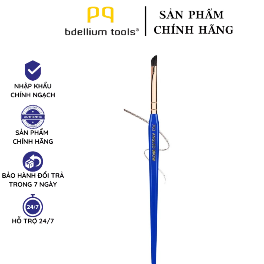 Cọ Phẩy Sợi Lông Mày Bdellium Tools Golden Triangle B763 Angled Brow
